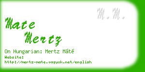 mate mertz business card
